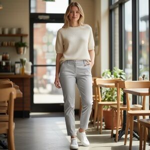 Willi Smith Khaki Cotton Crop Pants. Size 6 #117